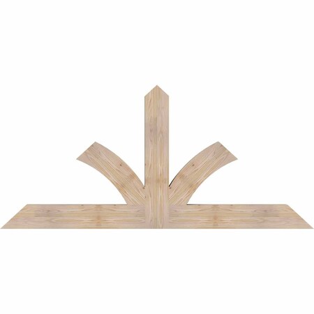 Ekena Millwork Richland Smooth Timber Gable Bracket, Douglas Fir, 72"W x 33"H x 3 1/2"D x 5 1/2"F, 11/12 Pitch GBW072X33X0406RIC00SDF